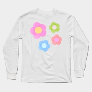 Colorful Daisies Long Sleeve T-Shirt